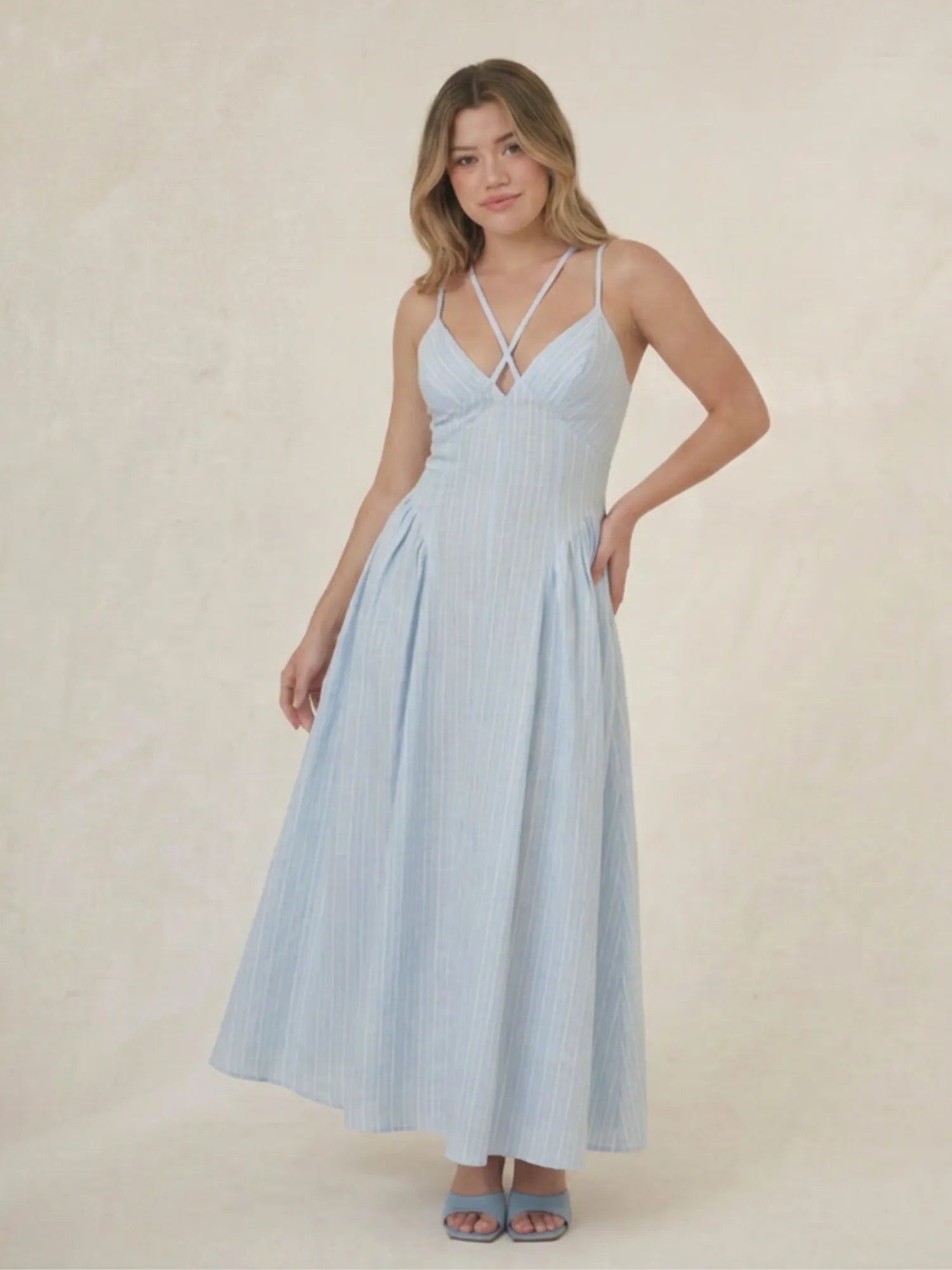 Vestido Largo Ikia Baby Blue