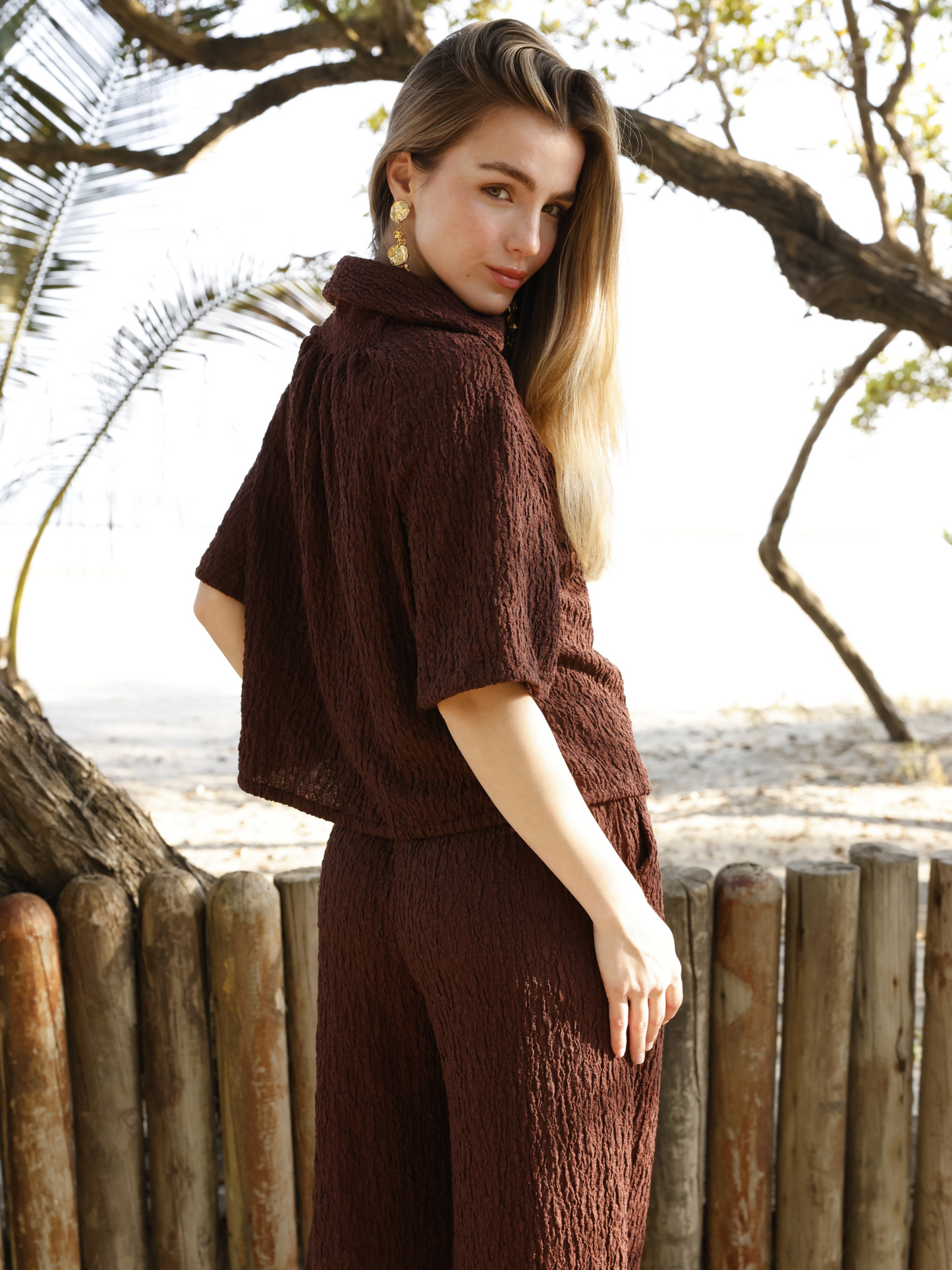 Blusa Genoveva Café