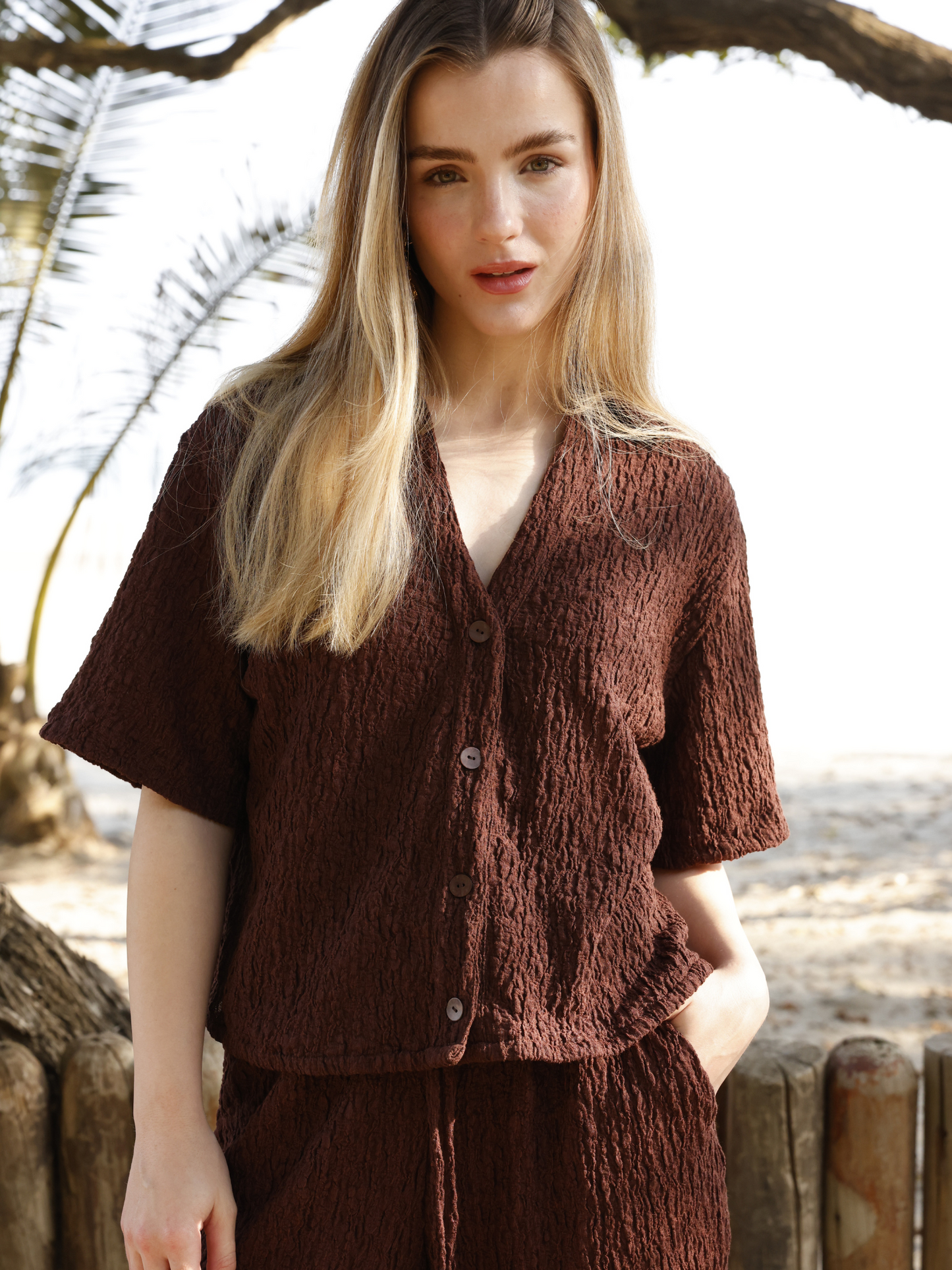 Blusa Genoveva Café