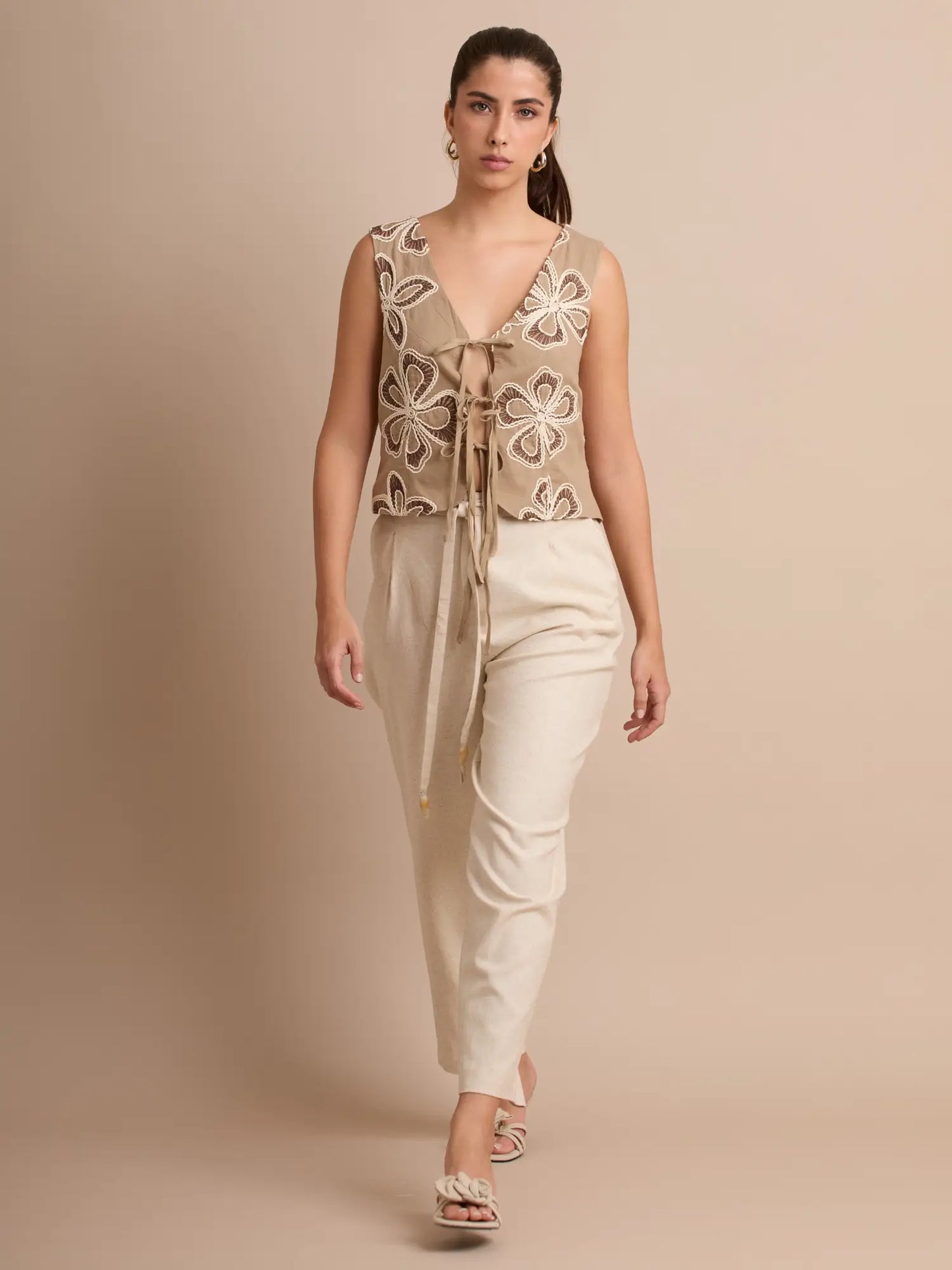 Pantalon Largo Rinna Natural