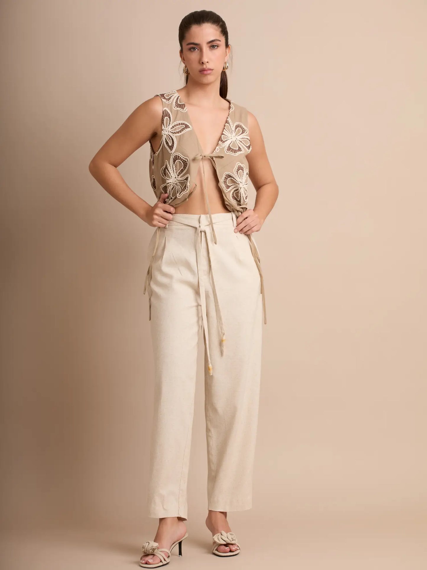 Pantalon Largo Rinna Natural