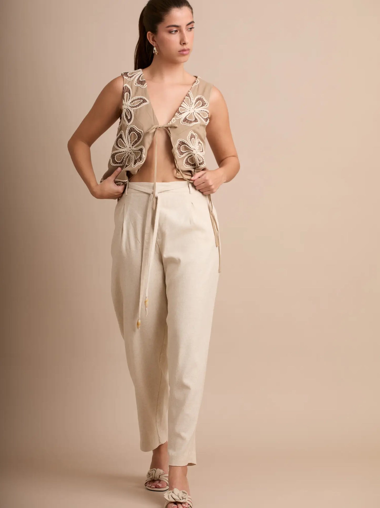 Pantalon Largo Rinna Natural