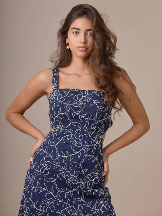 Vestido Largo Vennus Navy