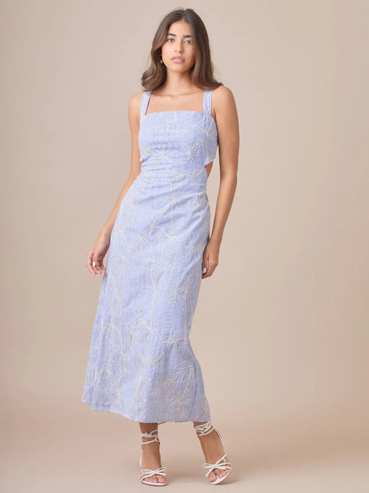 Vestido Largo Vennus Baby Blue