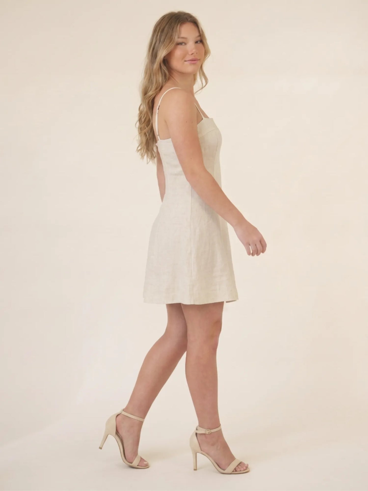 Vestido Corto Eugenia Natural