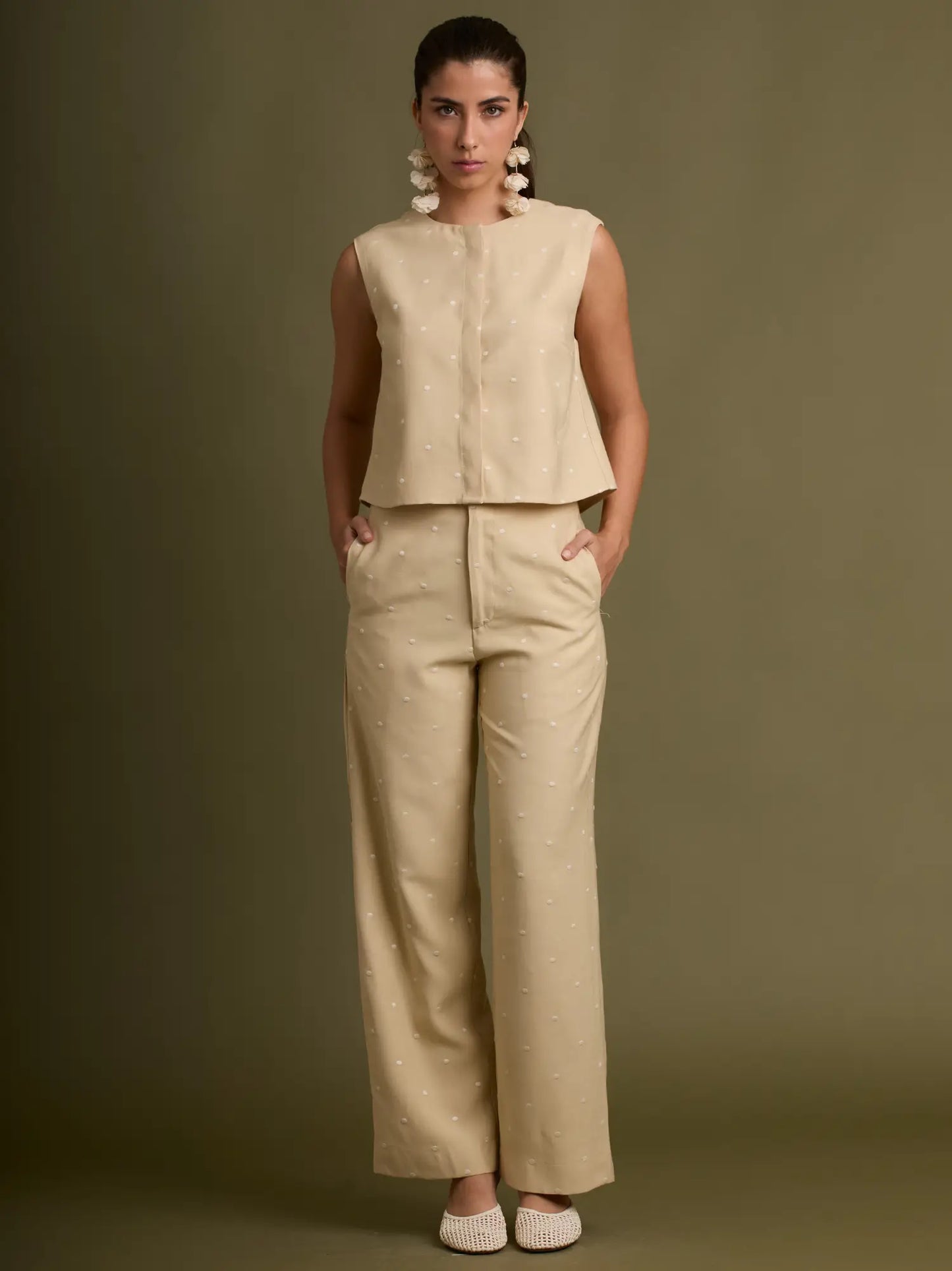 Pantalon Largo Guizio Beige