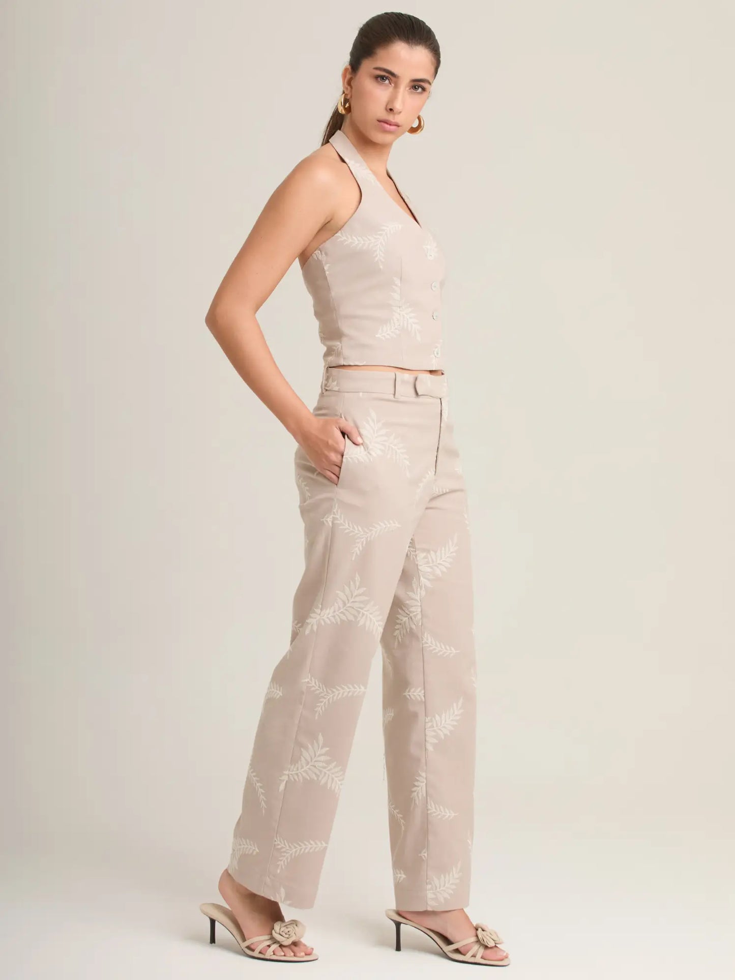 Pantalon Largo Petalo Sand