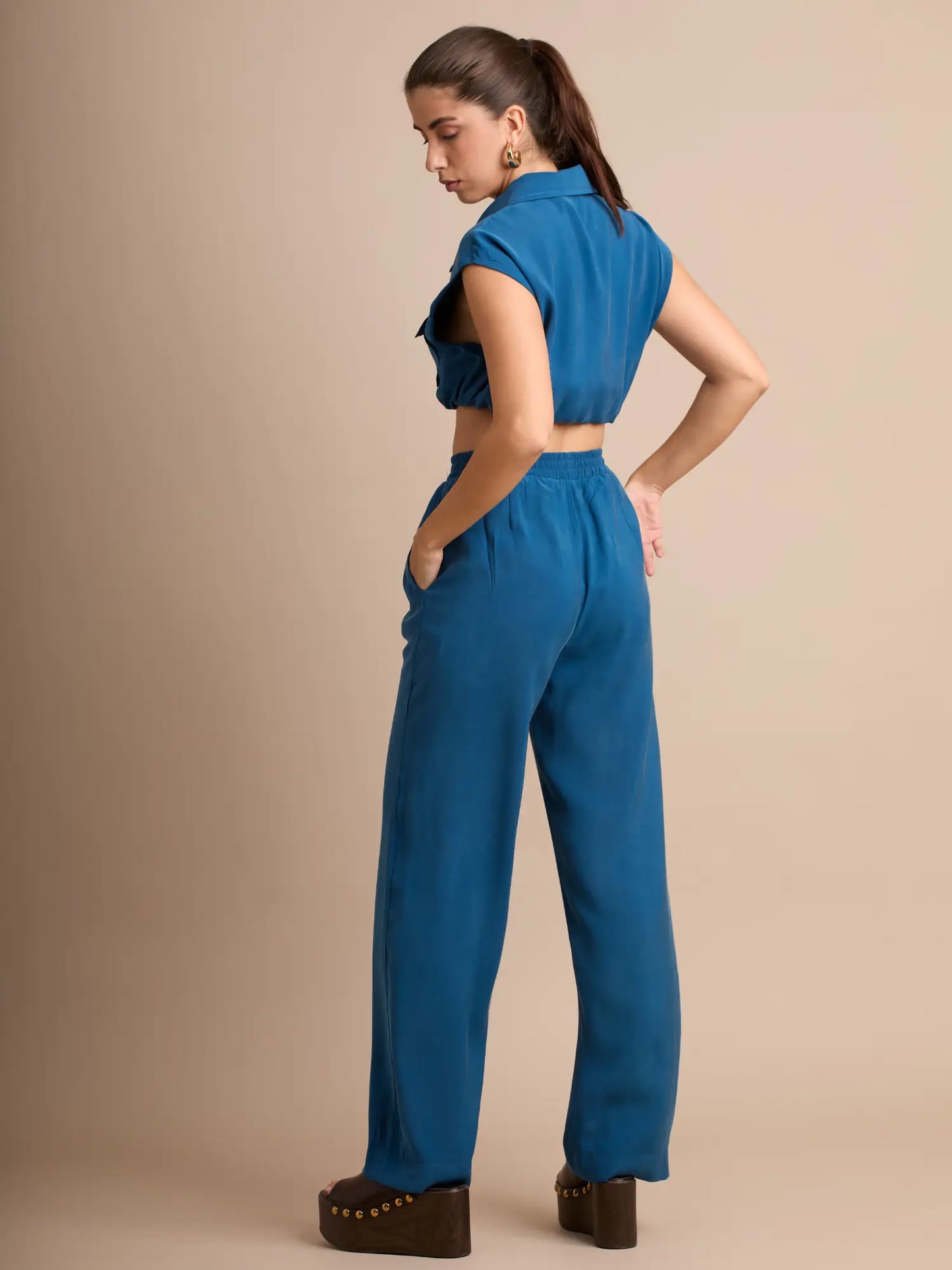 Pantalon Largo Carlina Petroleo