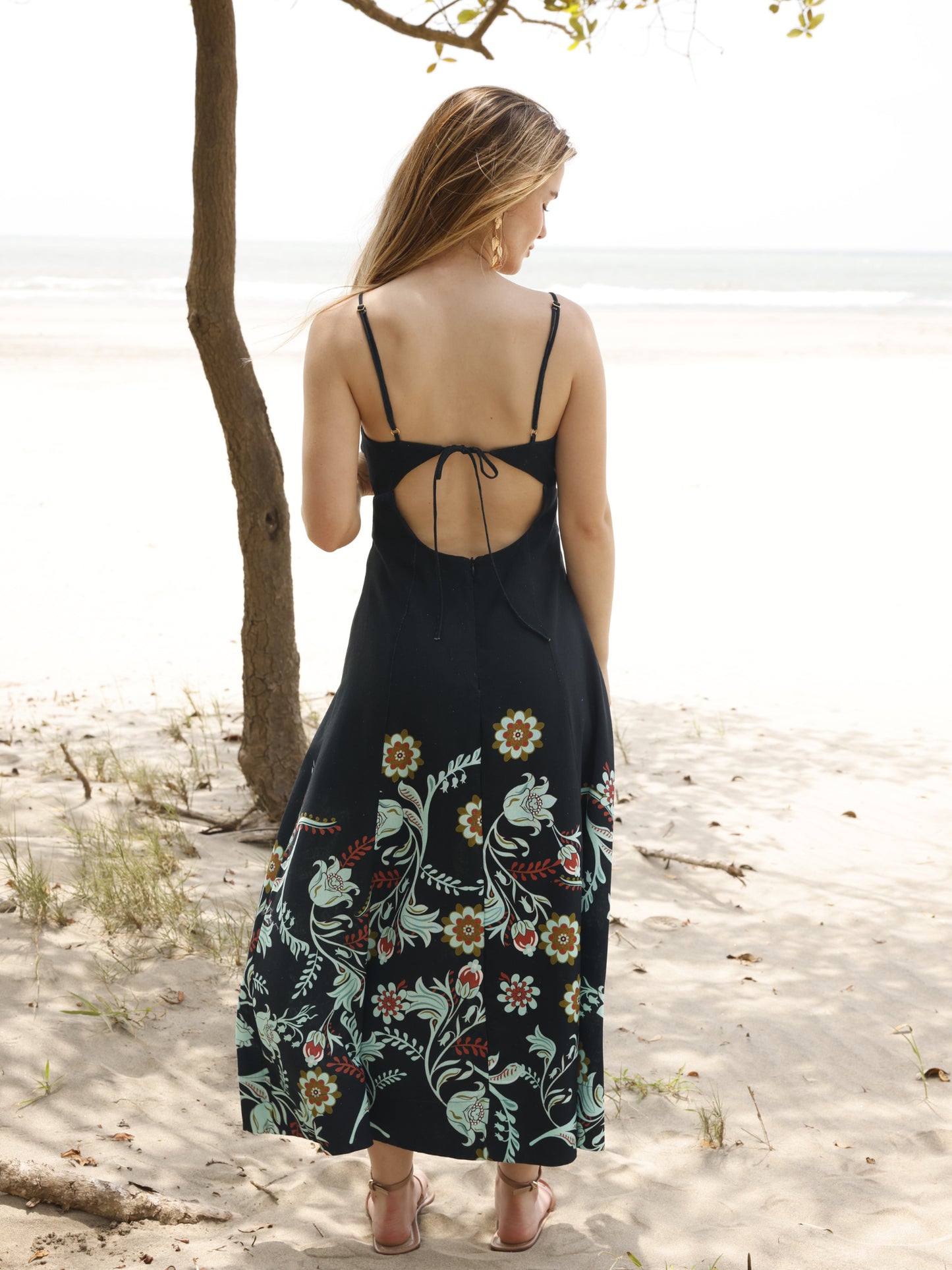 Vestido Largo Albahaca Navy