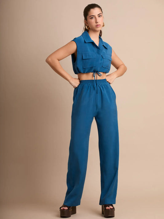 Pantalon Largo Carlina Petroleo