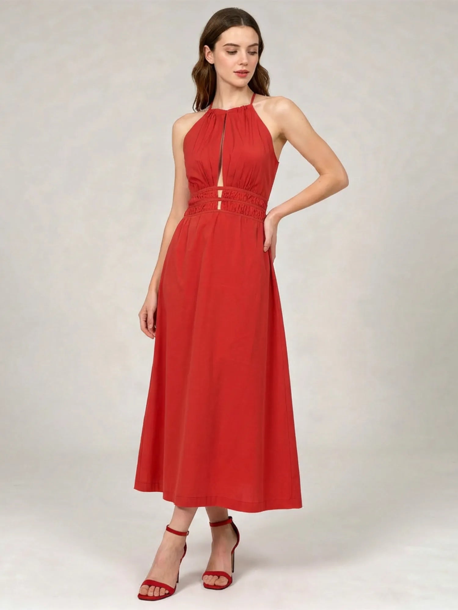 Vestido Largo Mulan Rojo