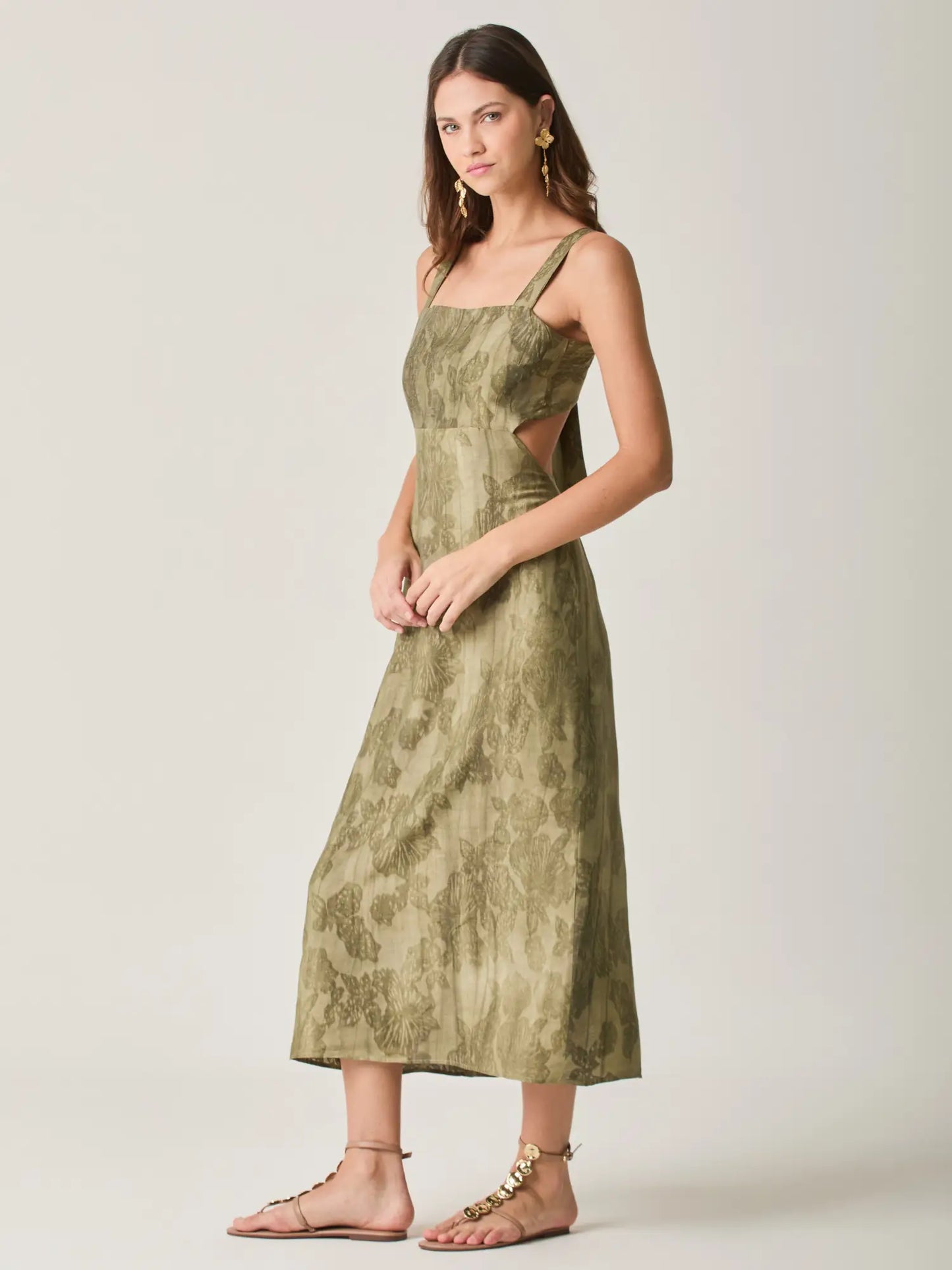 Vestido Largo Mumara Olivo