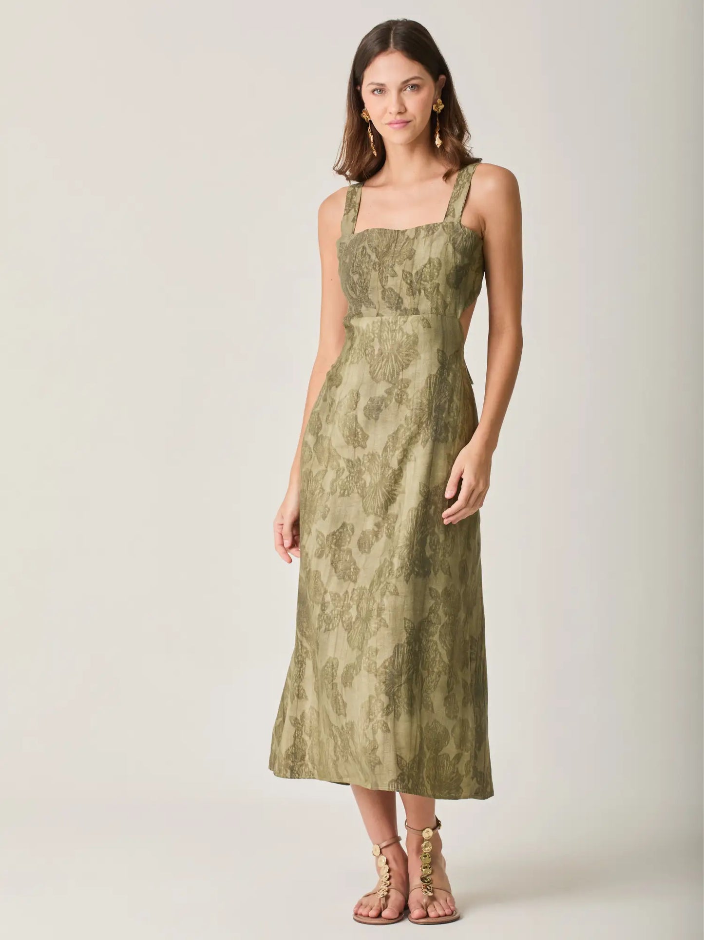 Vestido Largo Mumara Olivo