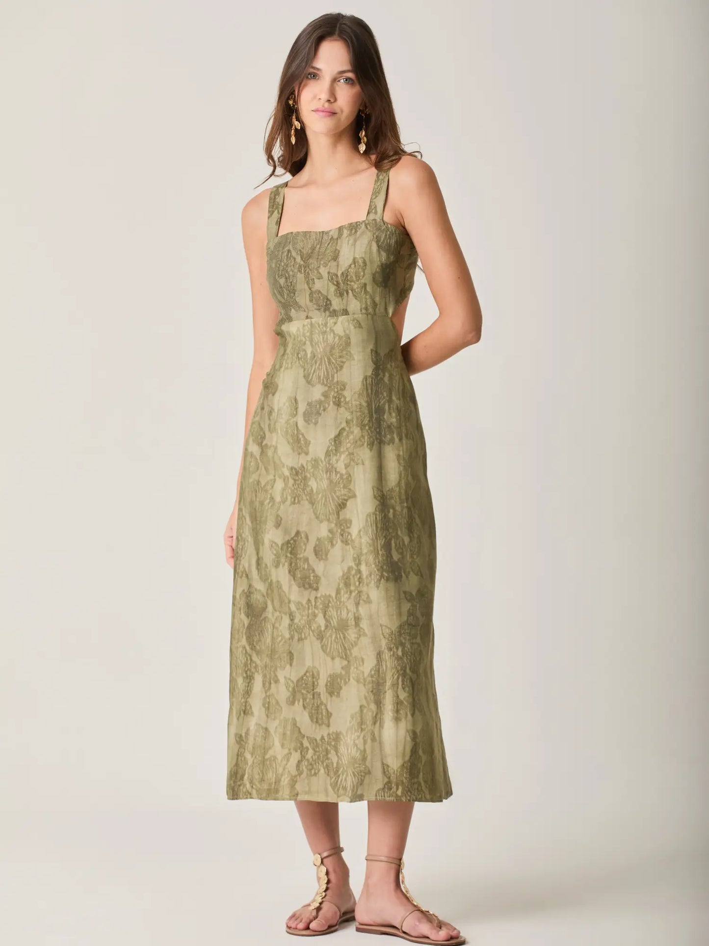 Vestido Largo Mumara Olivo