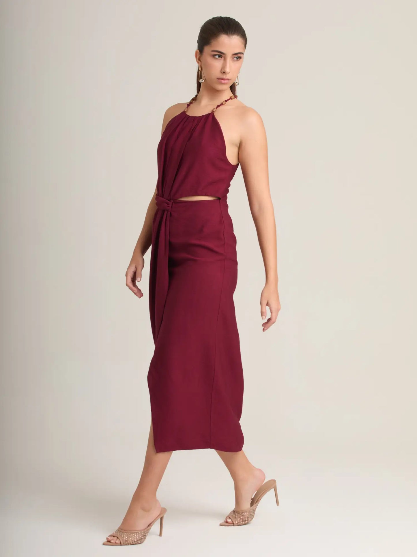 Vestido Largo Ligne Vino