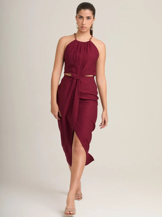 Vestido Largo Ligne Vino