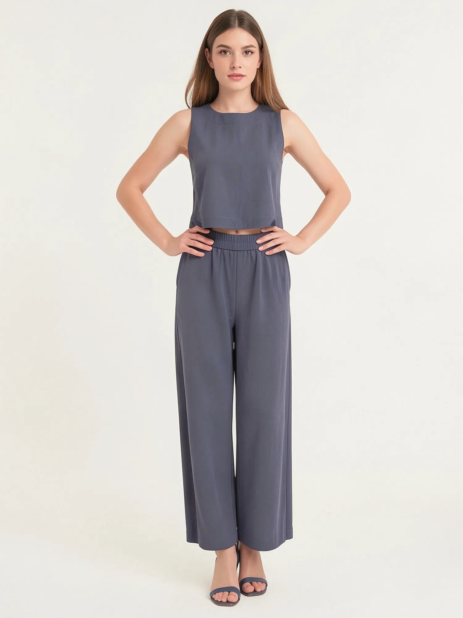 Pantalon Largo Soria Gris Oscuro