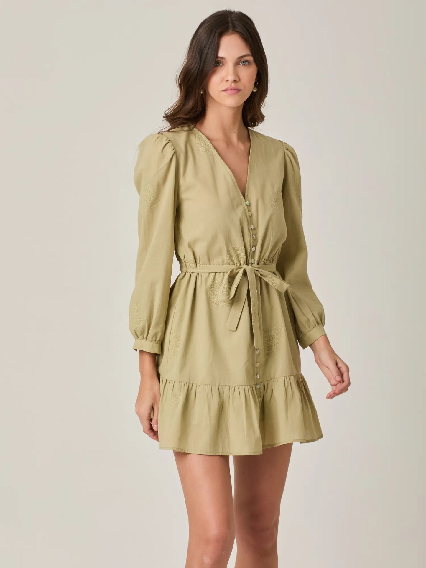 Vestido Corto Albania Olivo