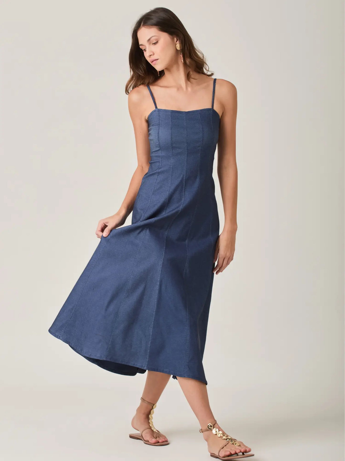 Vestido Largo Saturno Indigo