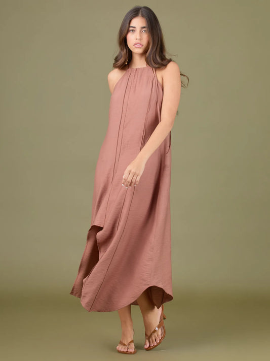 Vestido Largo Saldana Cafe