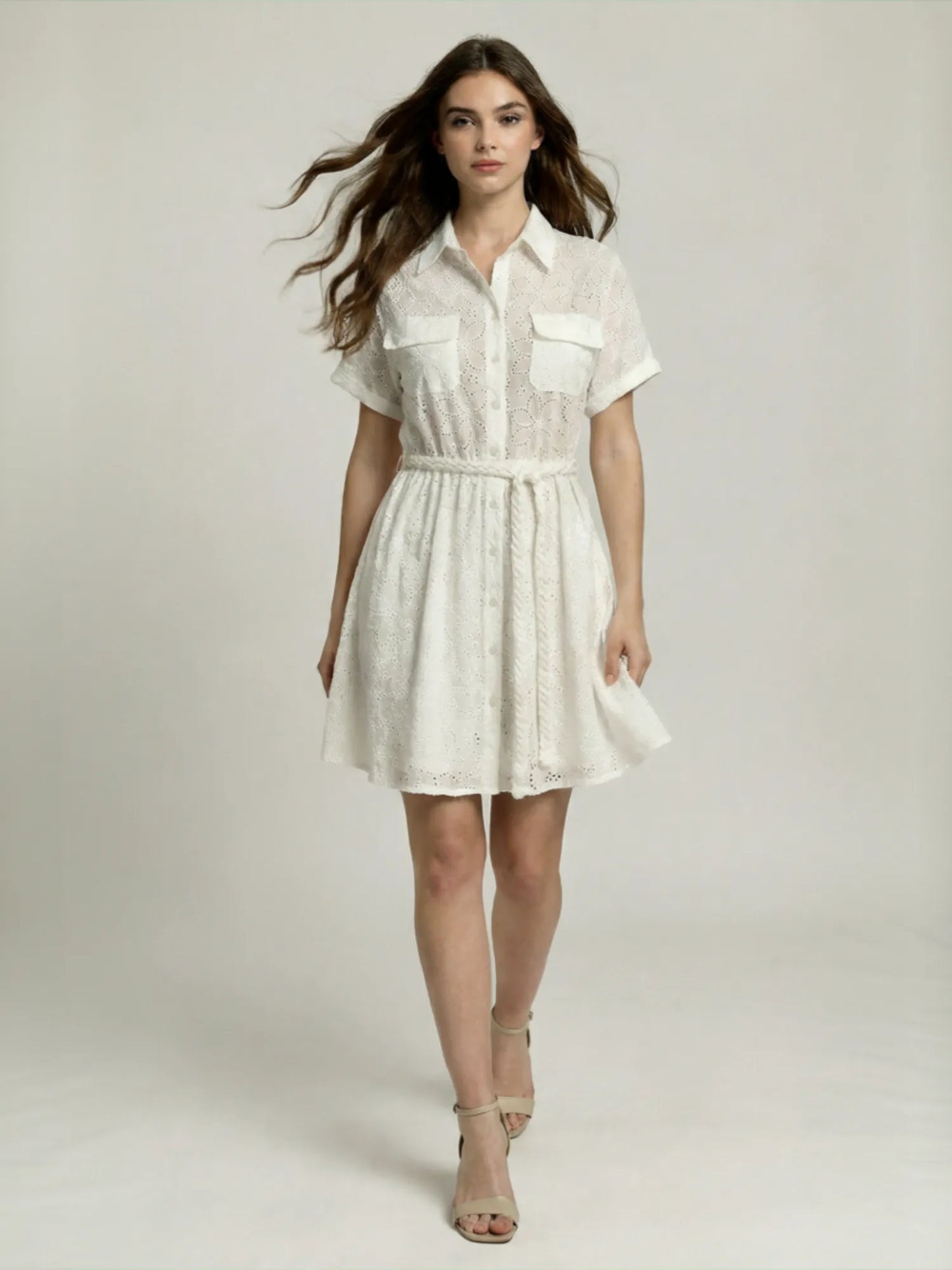 Vestido Corto Naga Blanco