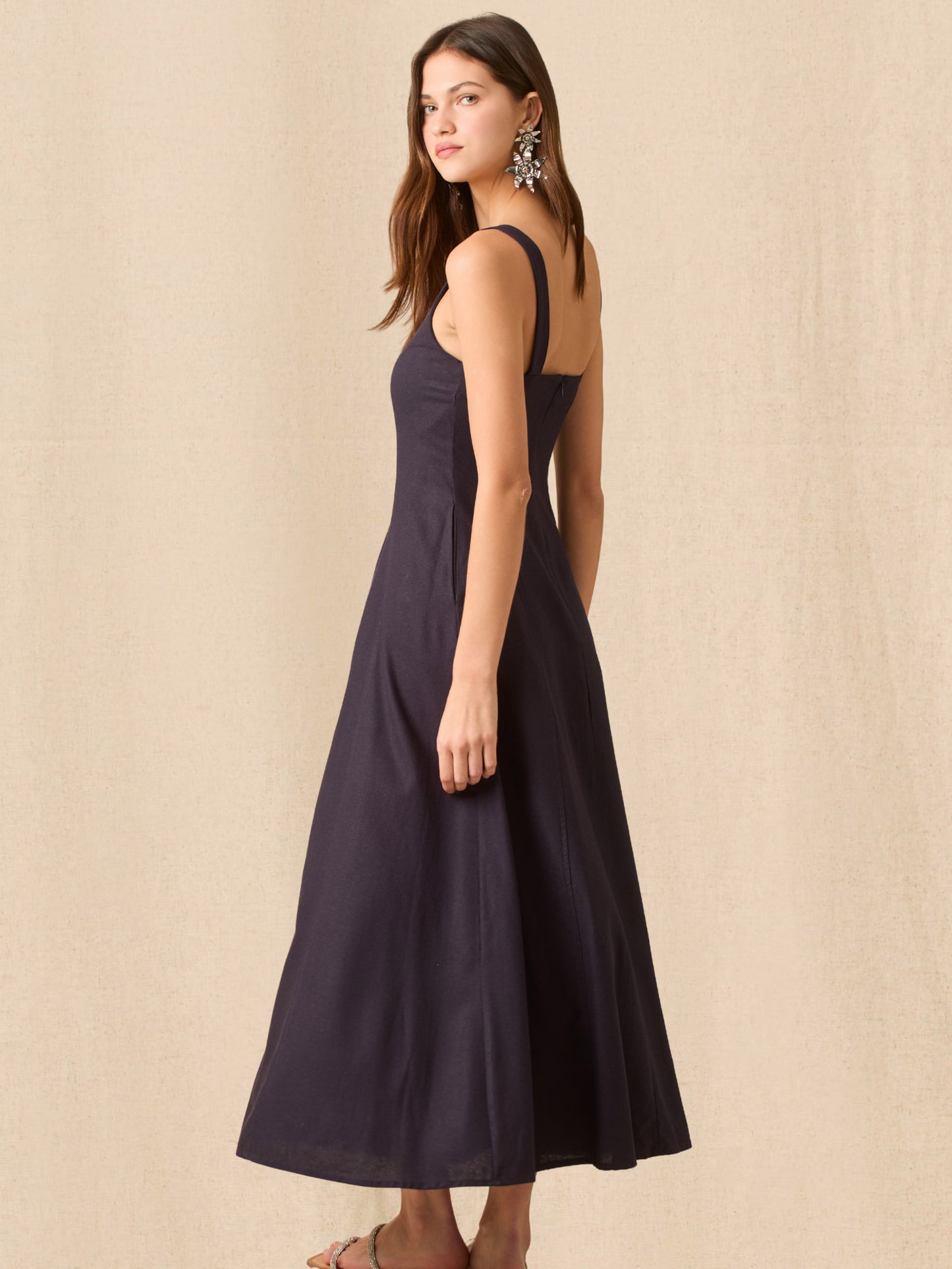 Vestido Largo Elowen Navy