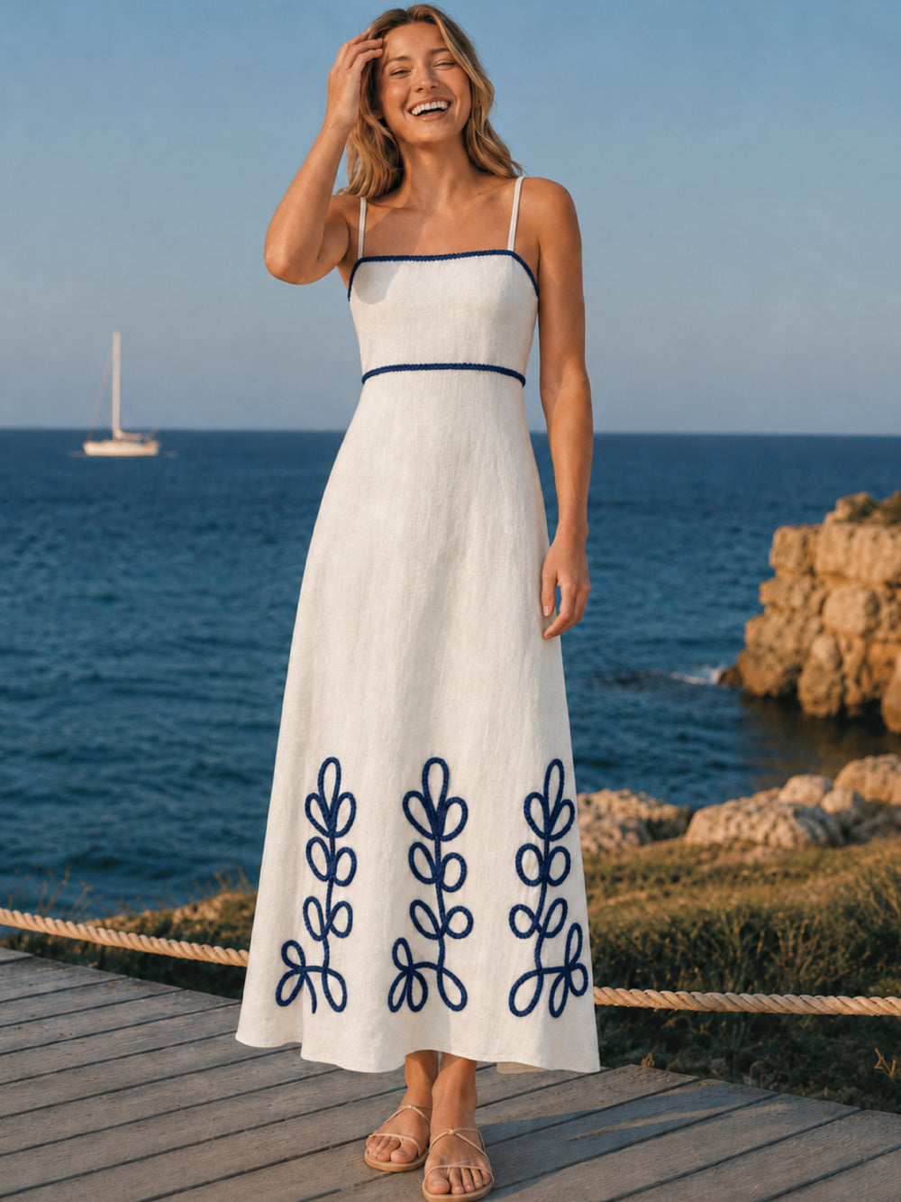 Vestido largo Adjoa Blanco