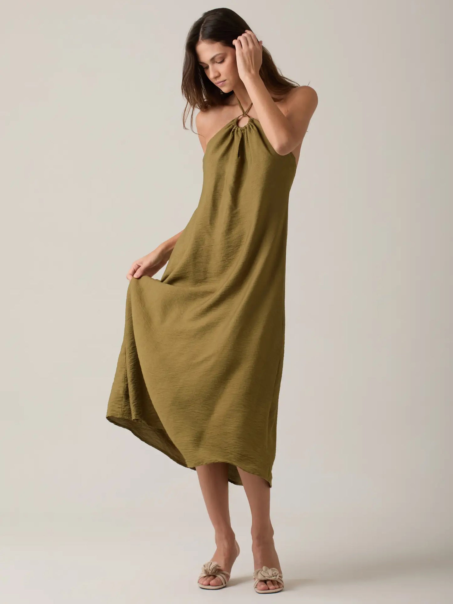 Vestido Largo Aurore Olivo