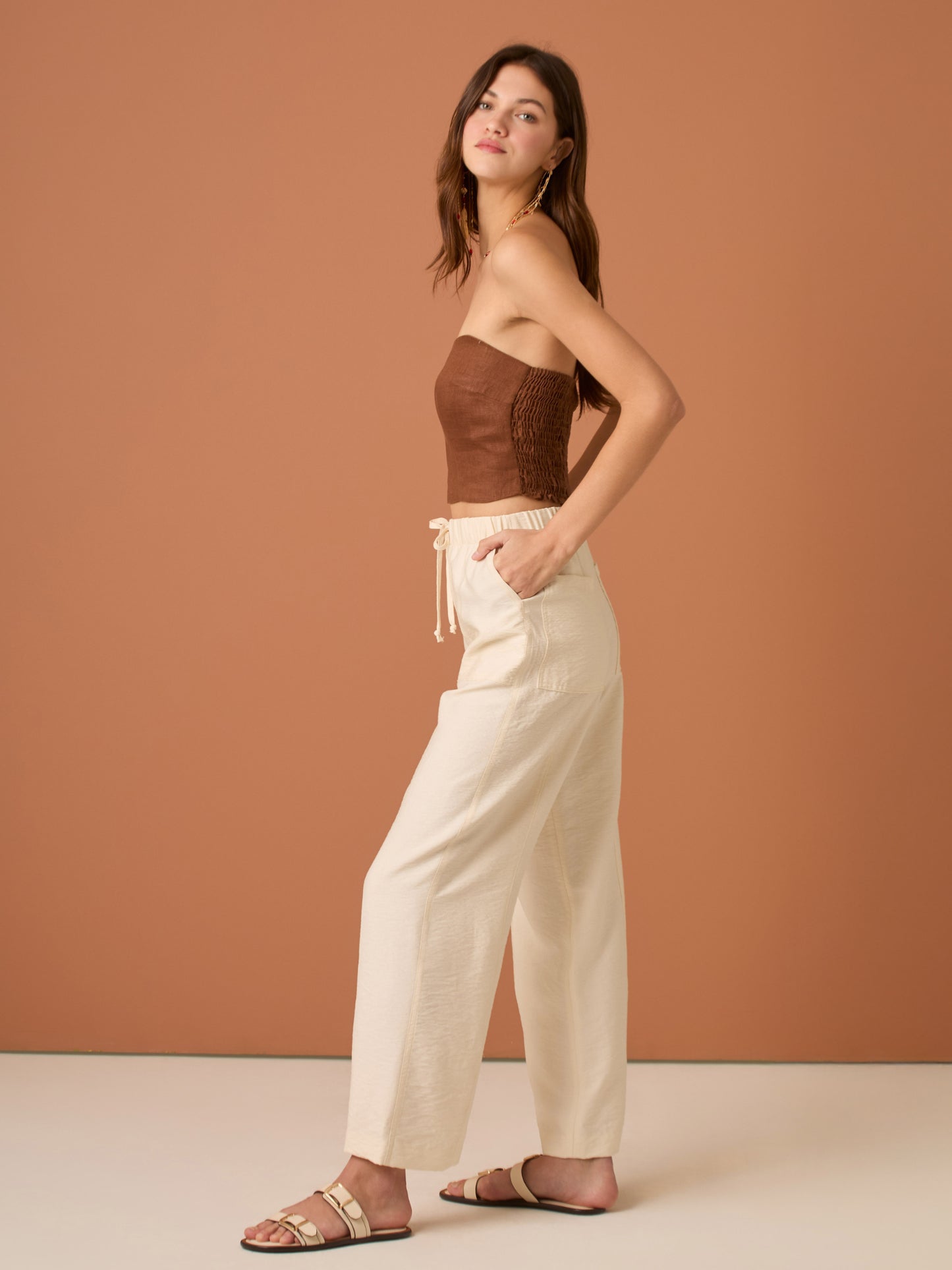 Pantalon Largo Balbora Vainilla