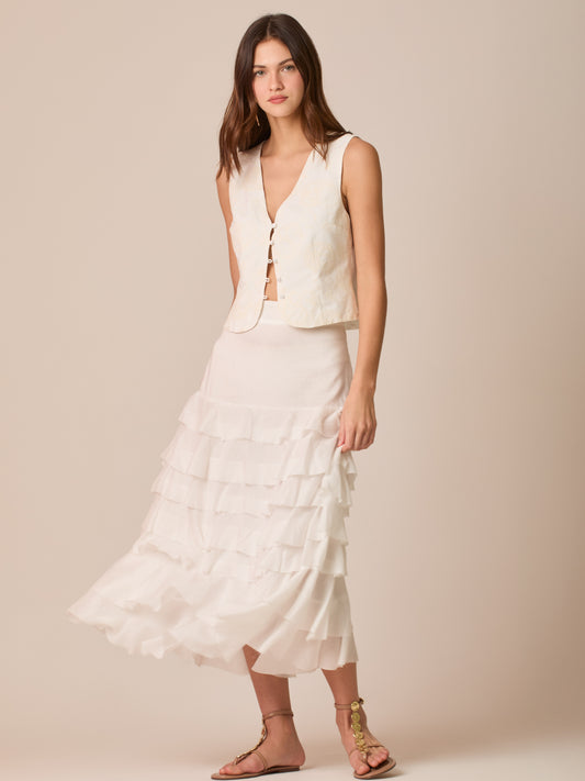 Falda Larga Pristine Blanco