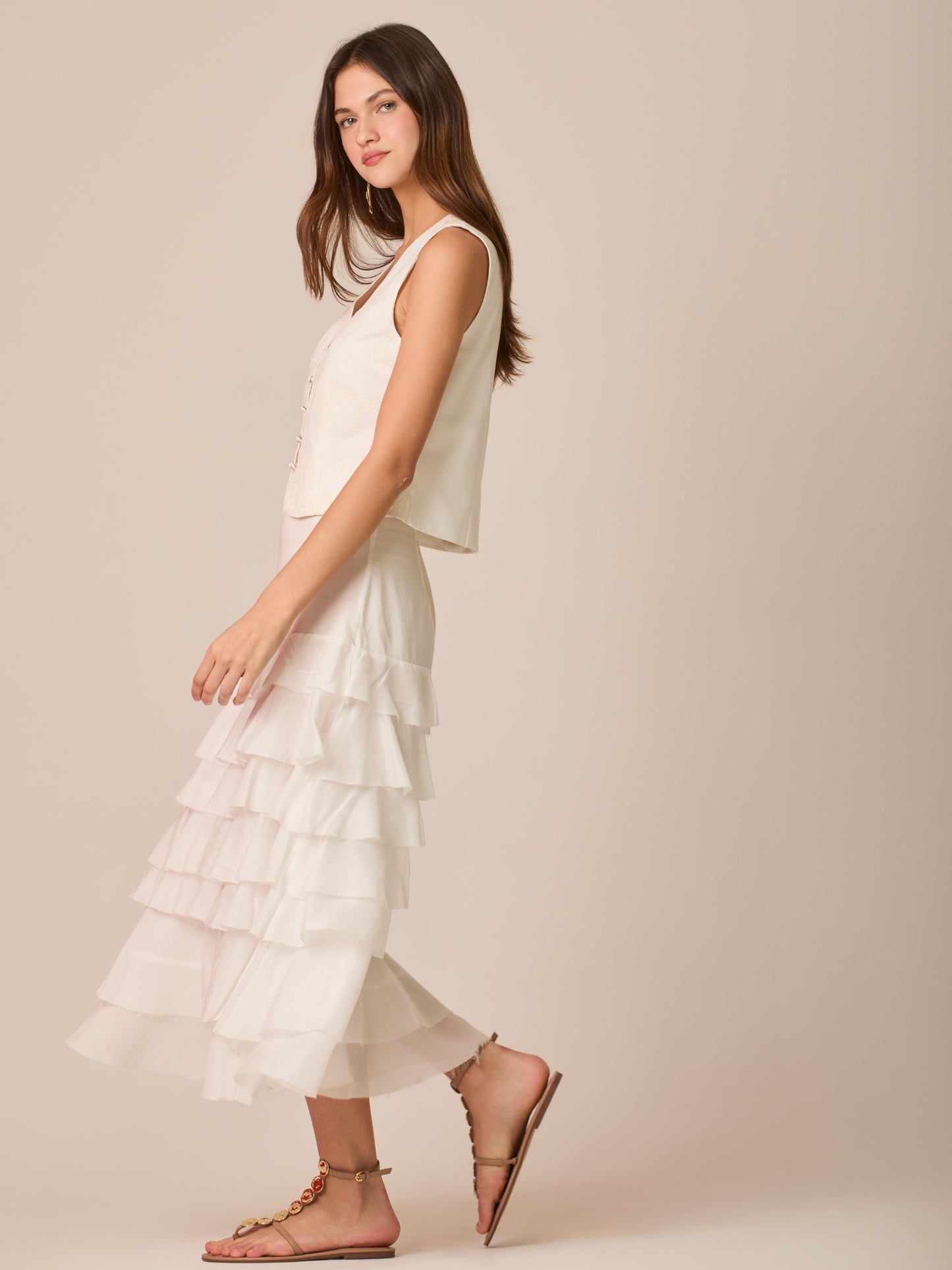 Falda Larga Pristine Blanco