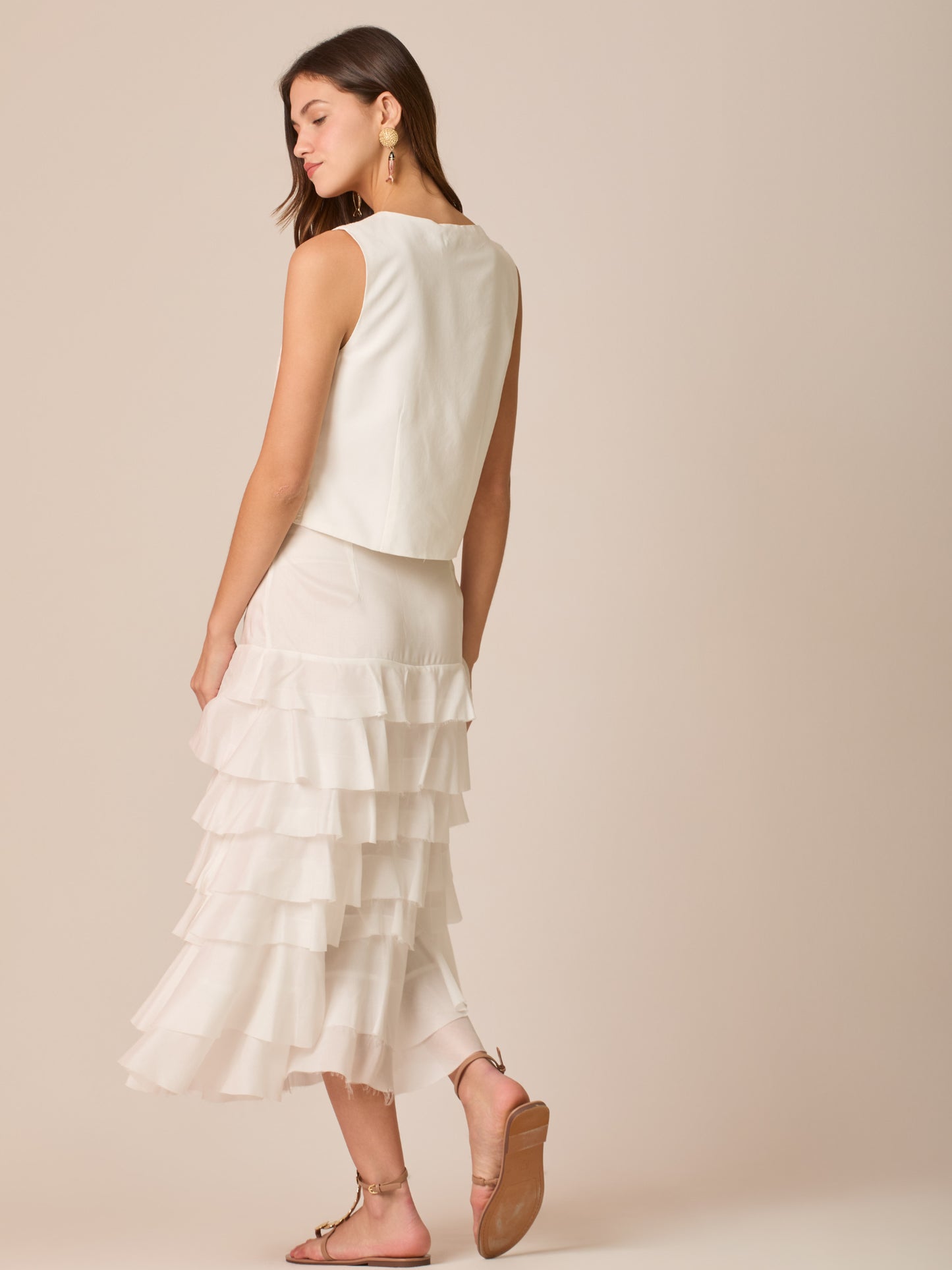 Falda Larga Pristine Blanco