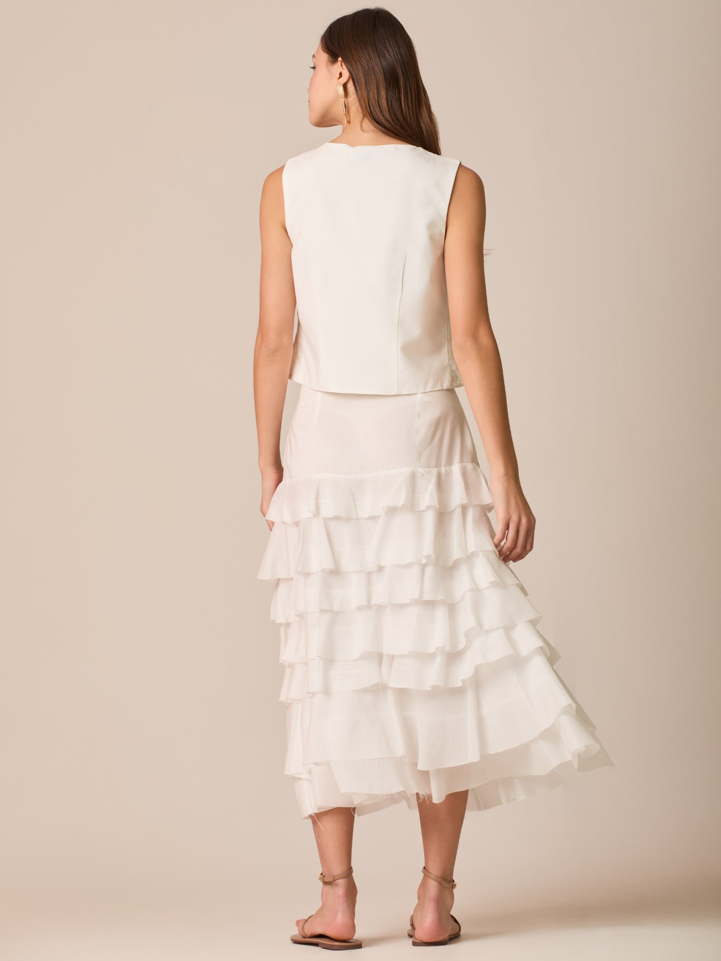 Falda Larga Pristine Blanco