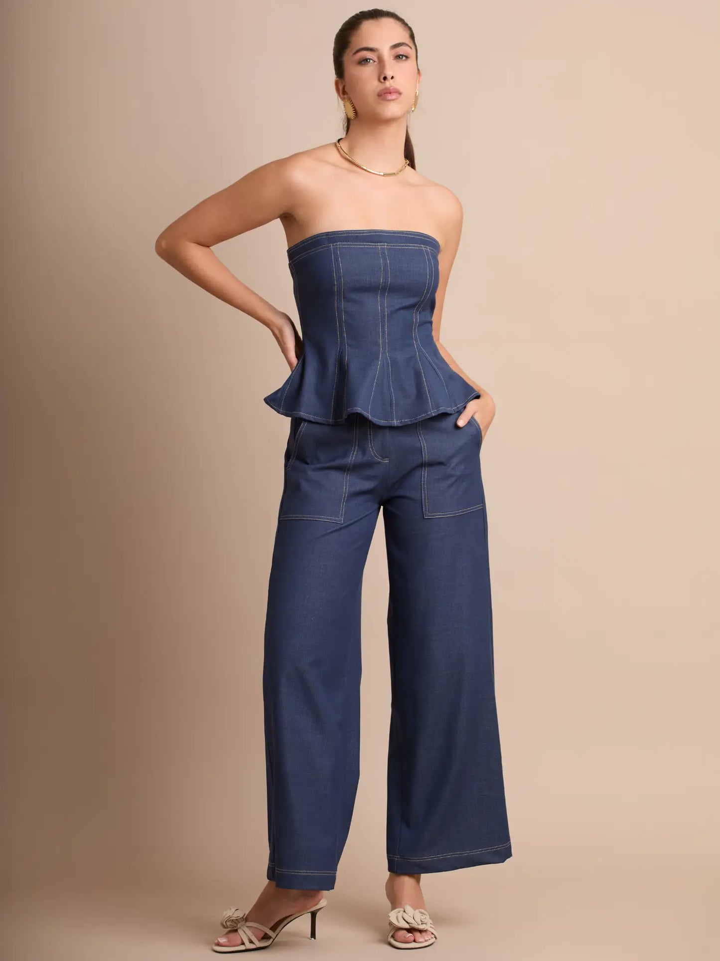 Pantalon Largo Galvana Indigo