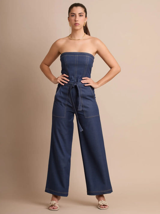 Pantalon Largo Galvana Indigo