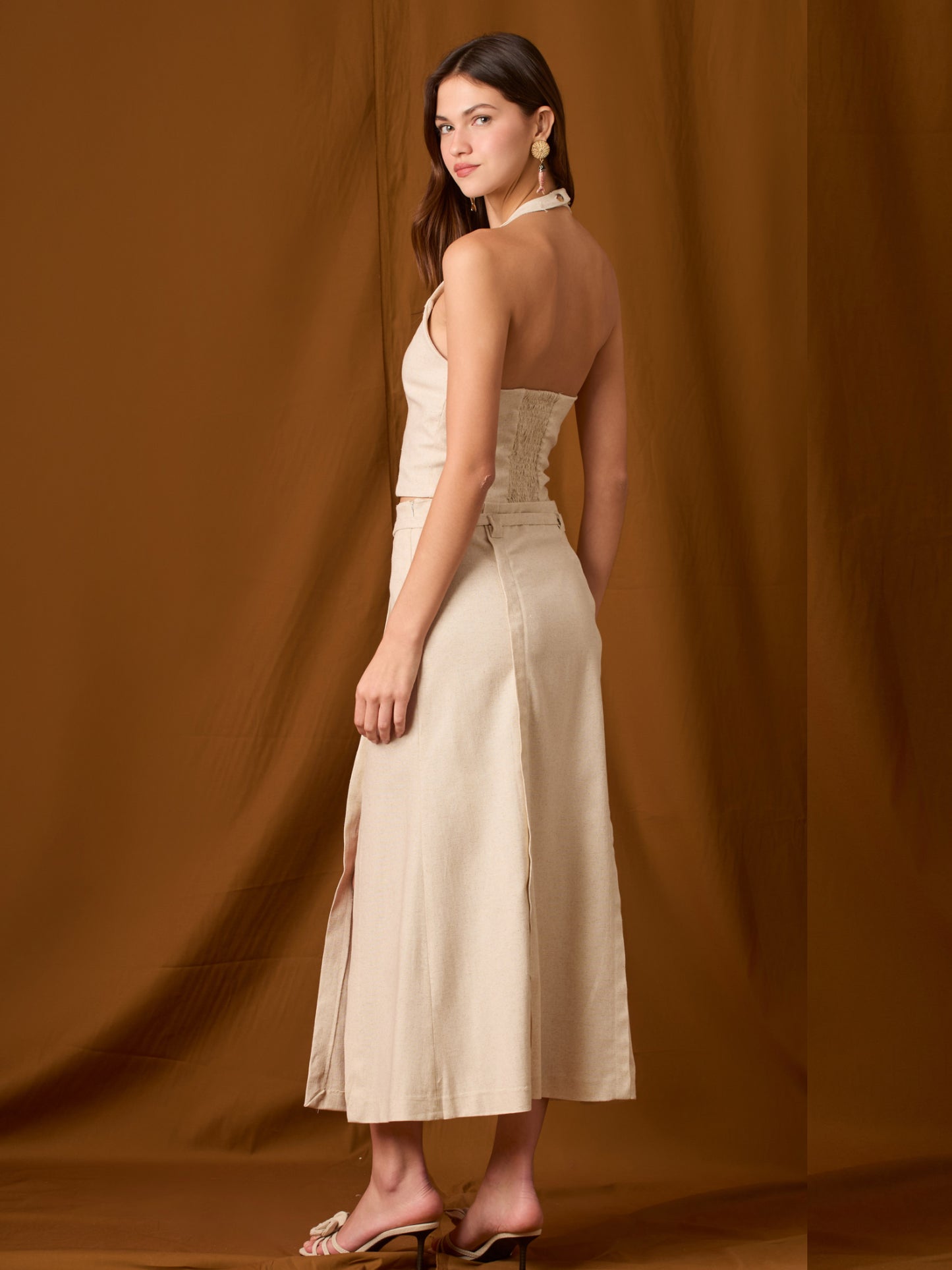 Falda Larga Zina Natural