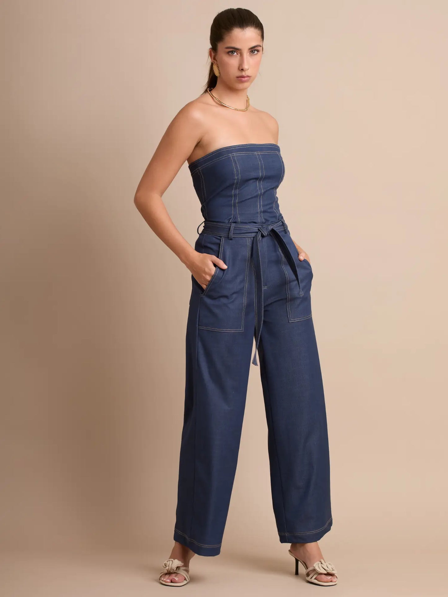 Pantalon Largo Galvana Indigo