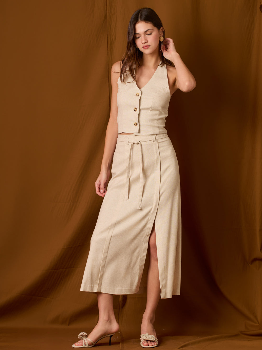 Falda Larga Zina Natural