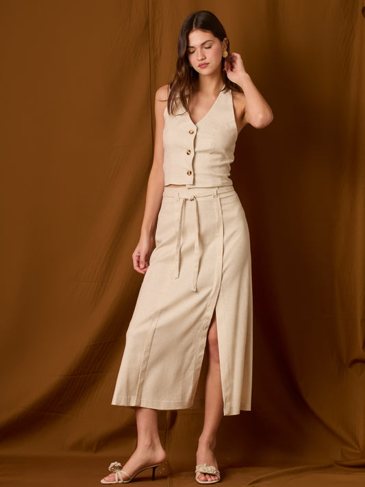 Falda Larga Zina Natural