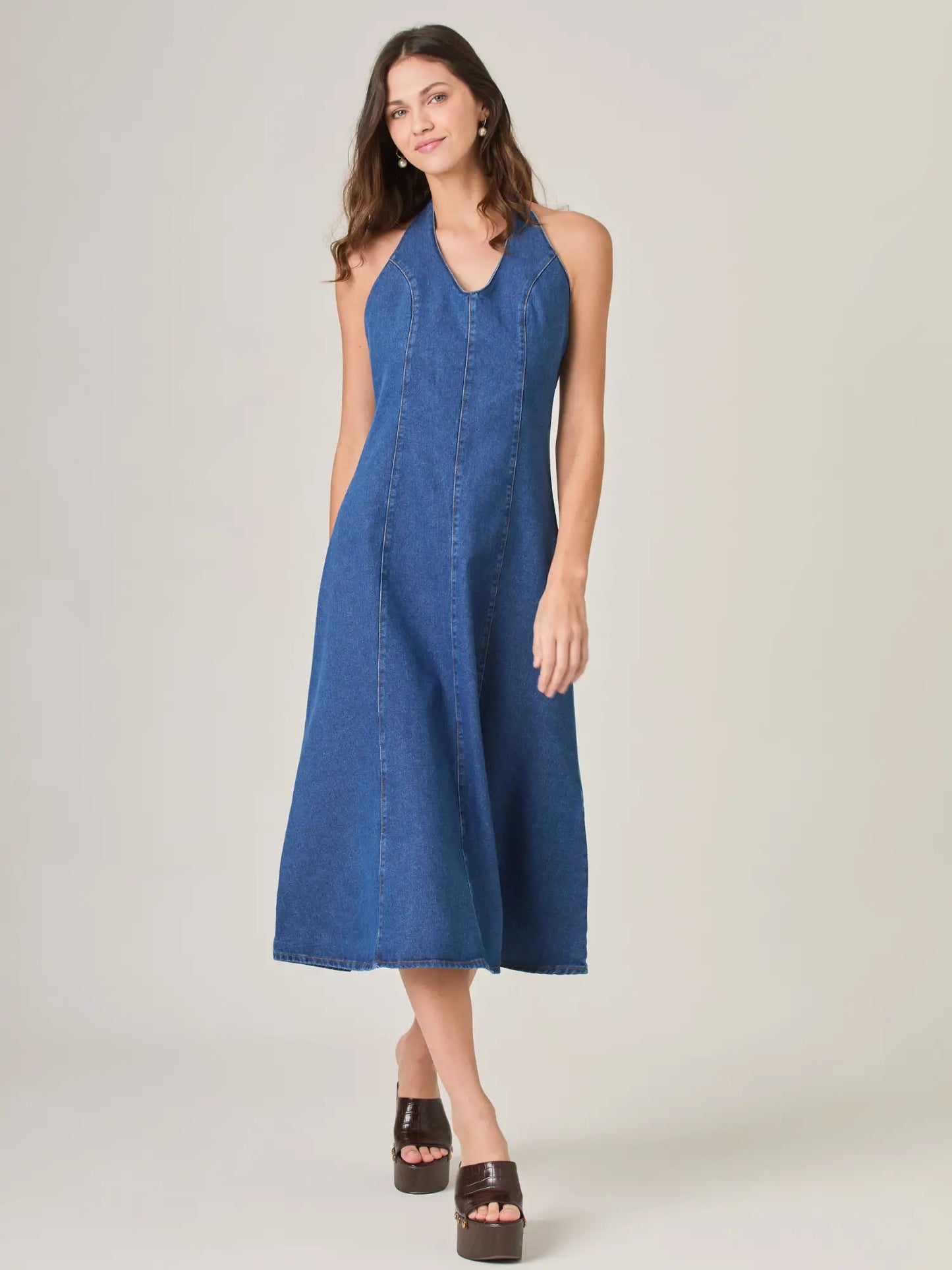 Vestido Largo Kenna Indigo