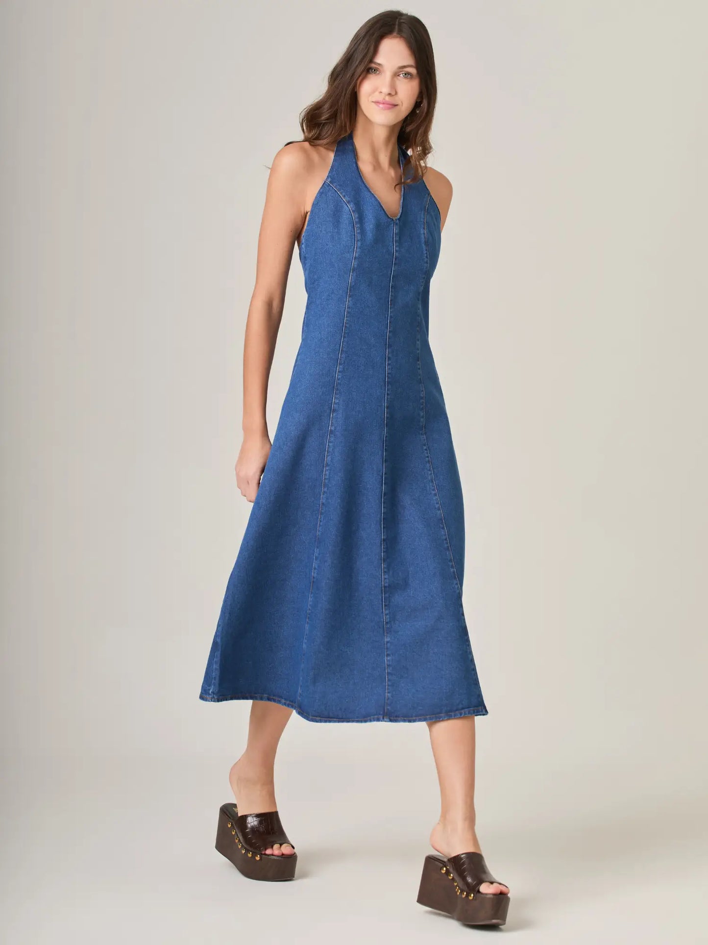 Vestido Largo Kenna Indigo