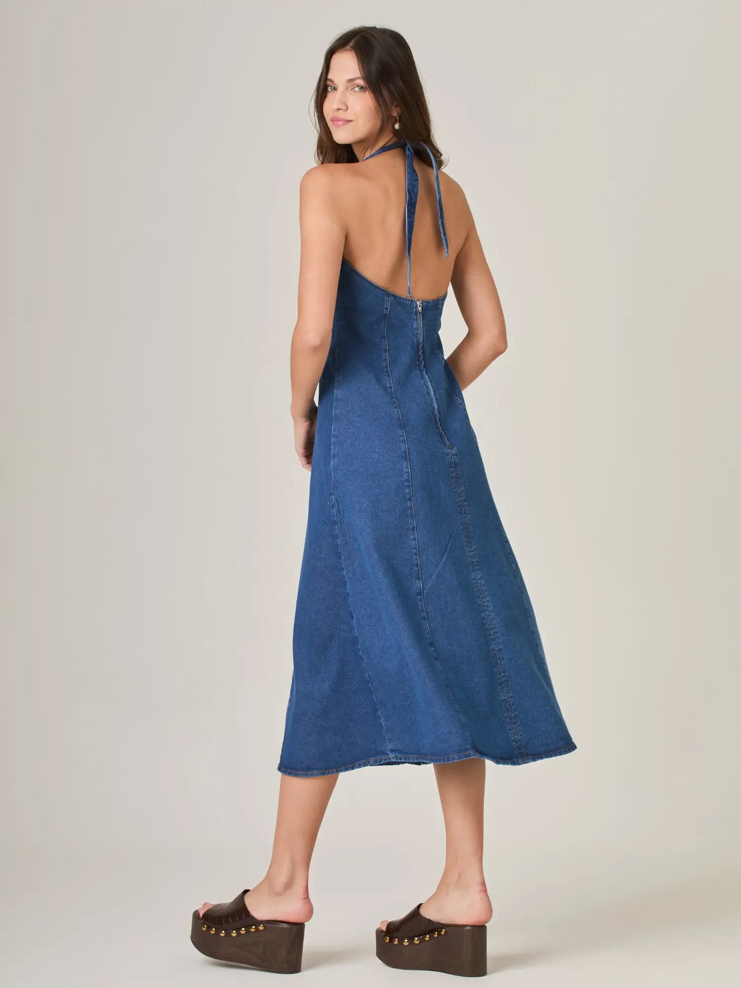 Vestido Largo Kenna Indigo