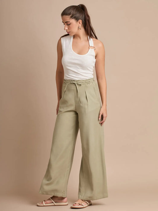 Pantalon Largo Romalia Olive