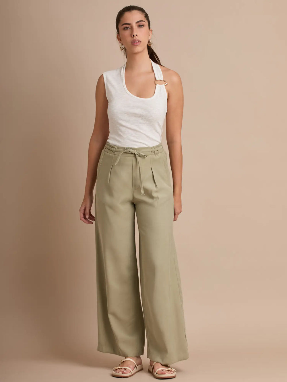 Pantalon Largo Romalia Olive