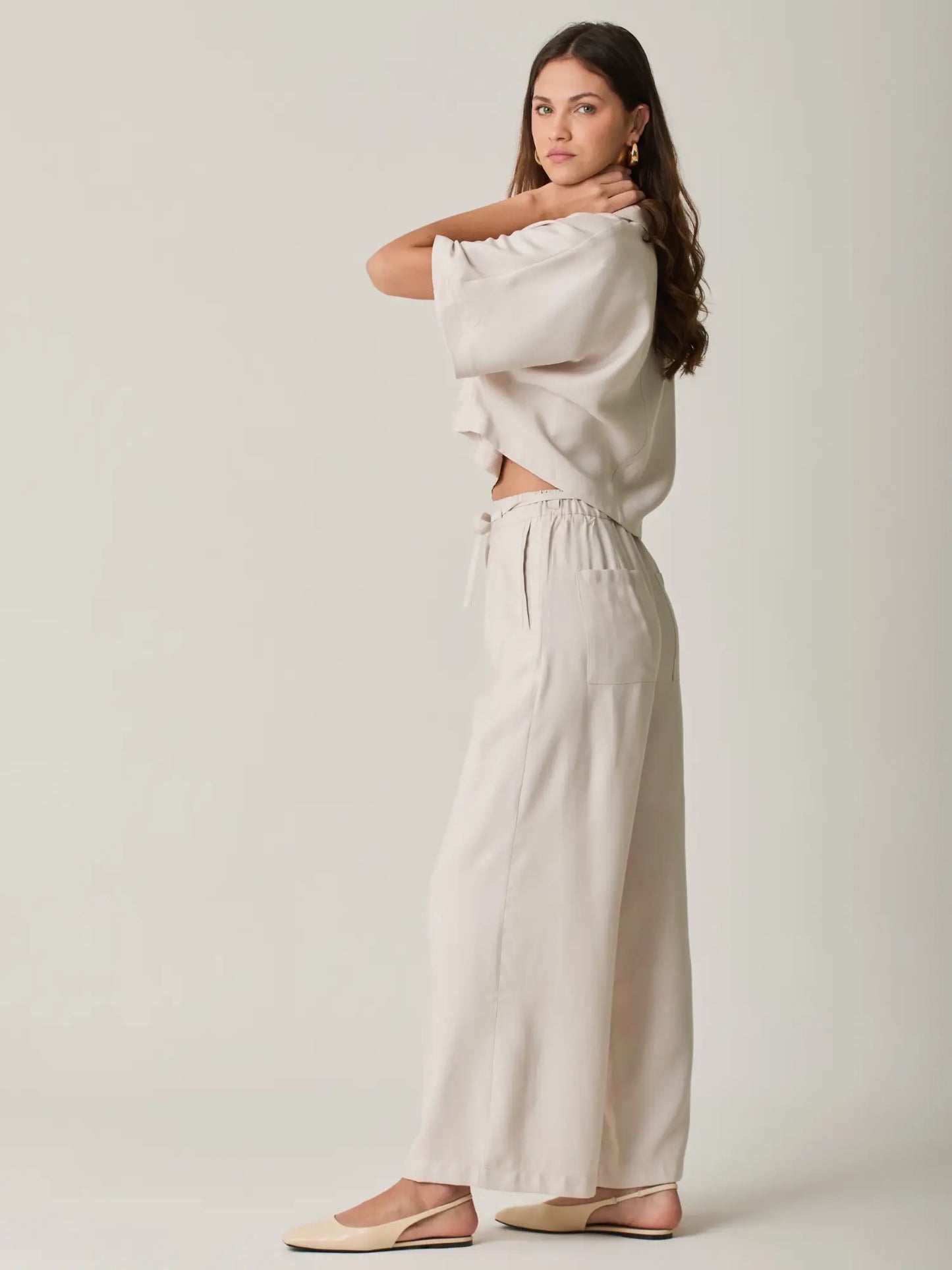 Pantalon Largo Romalia Sand