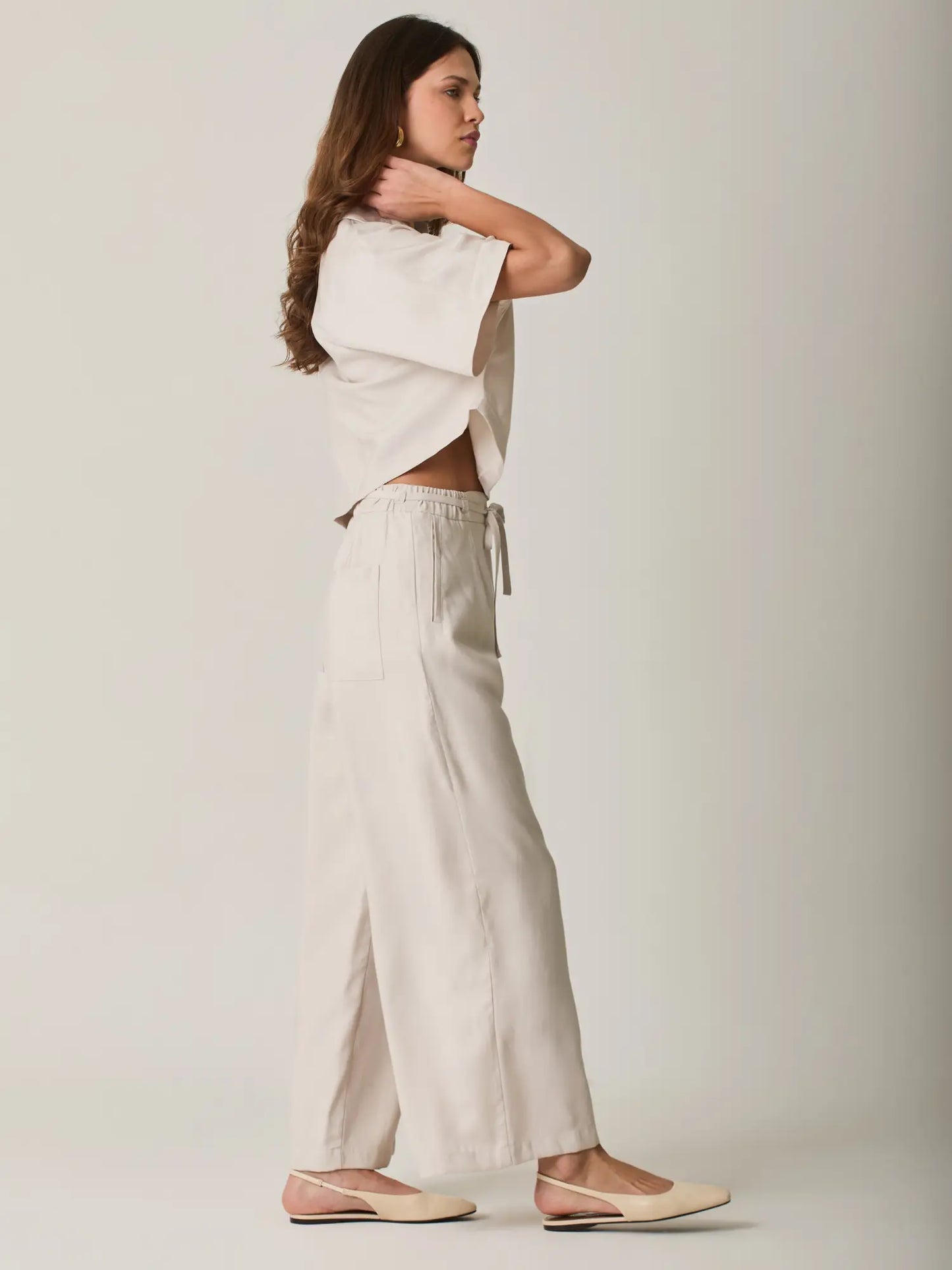 Pantalon Largo Romalia Sand