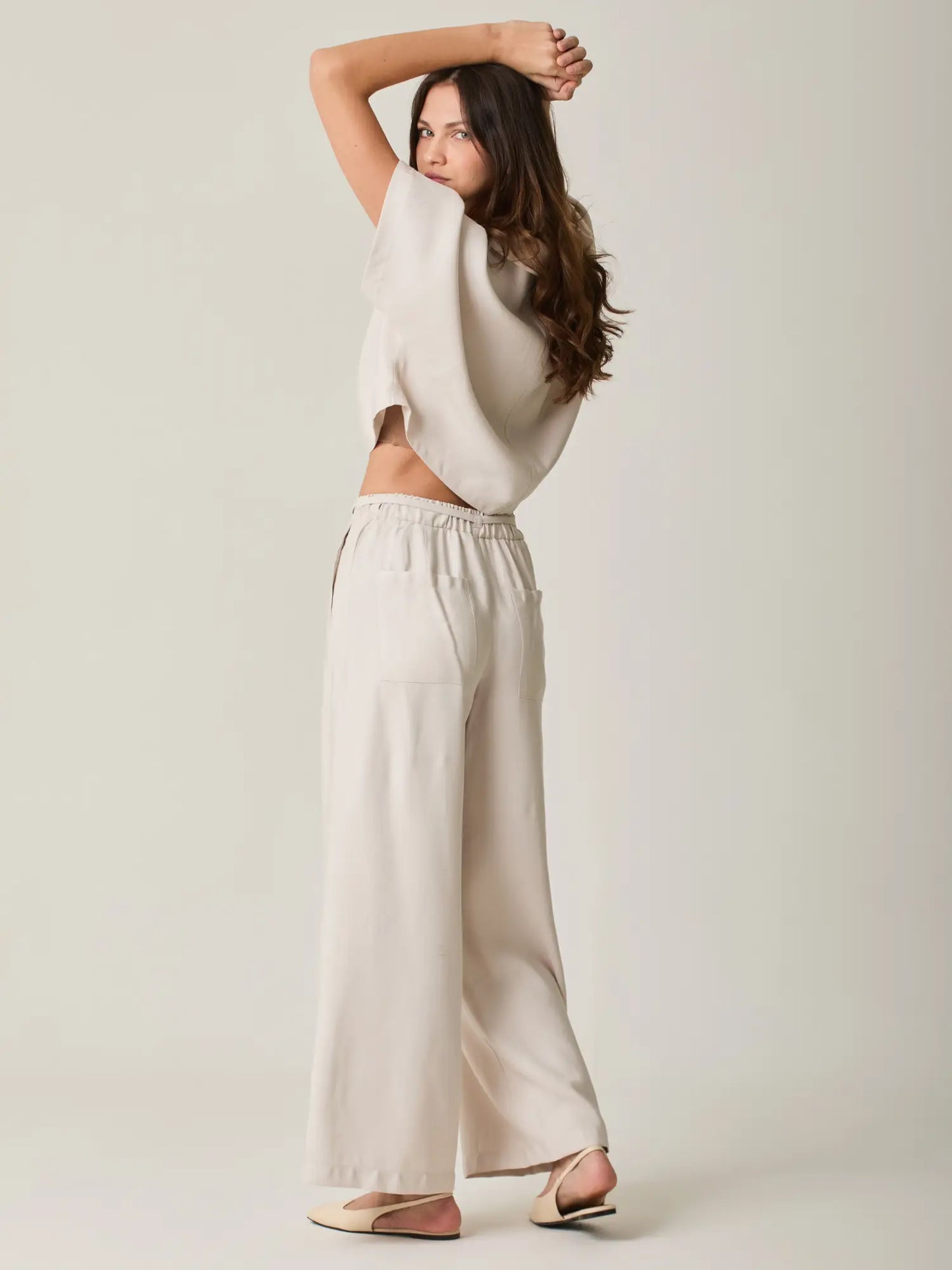 Pantalon Largo Romalia Sand