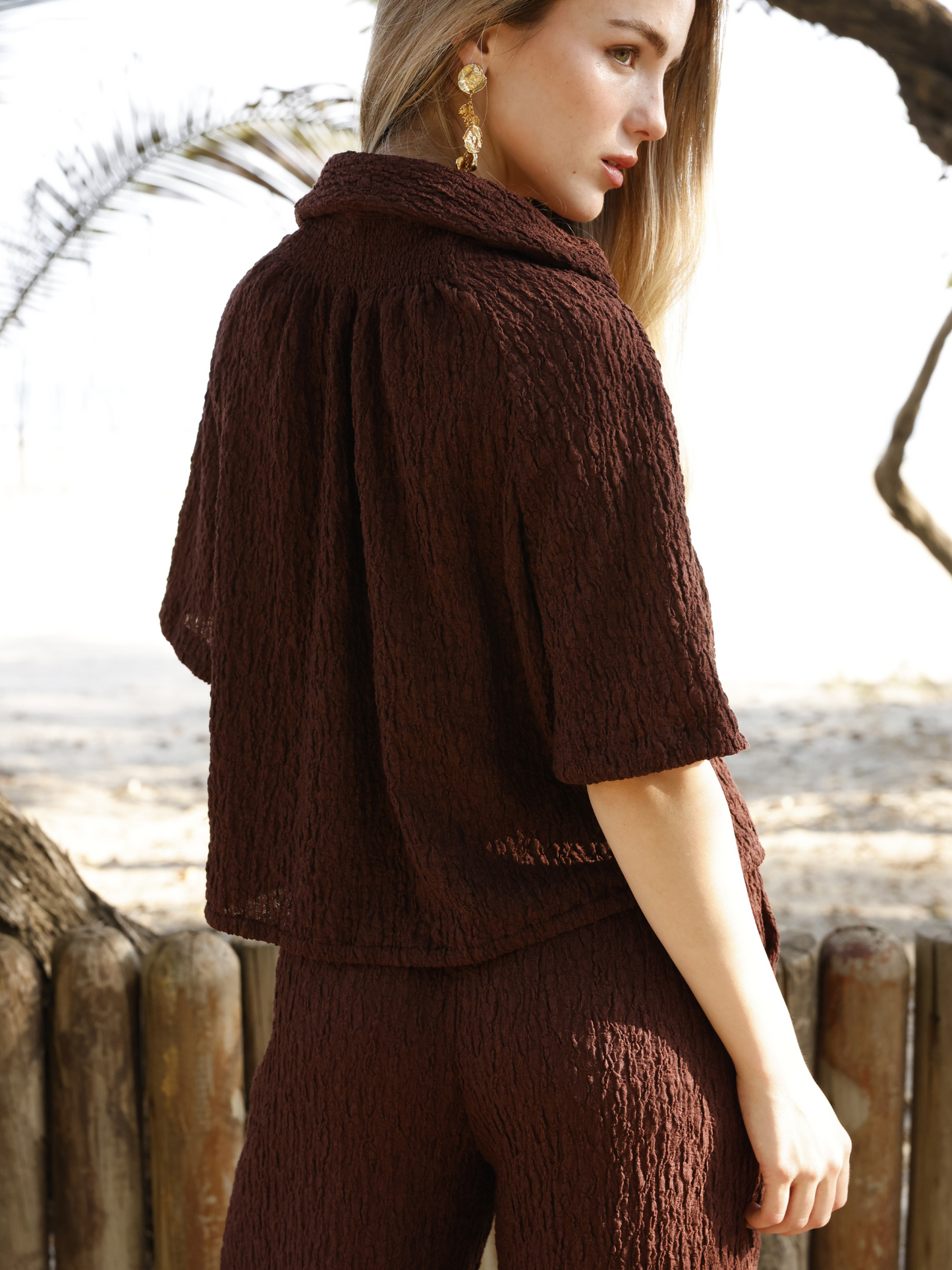 Blusa Genoveva Café