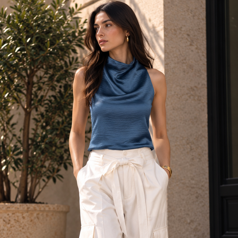 Blusa Oyuki Indigo
