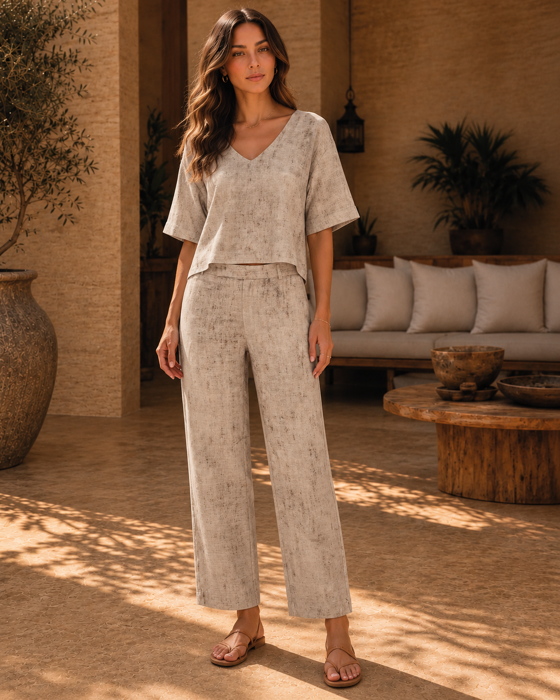 Pantalon Yime Beige